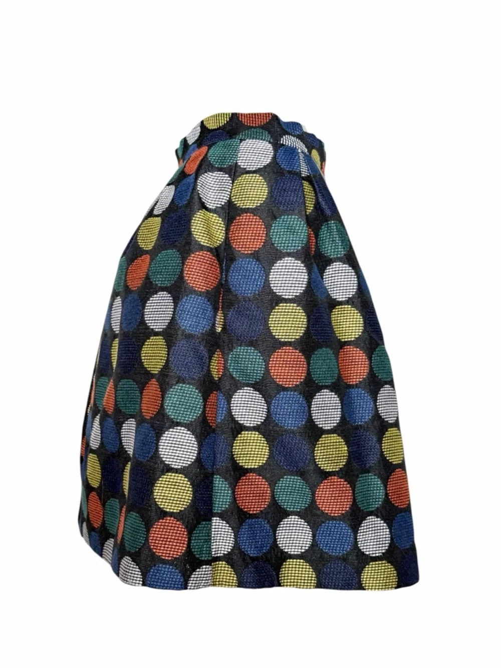 Hutch Anthropologie Jacquard Polka Dot Pleated Skirt Petite 4P Eclectic Grandpa